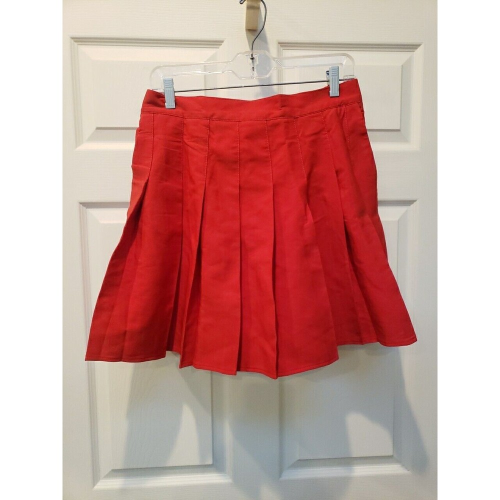 NWT Sangtree RedCollege Womens High Waist Pleated Casual Mini Skirts 12-14